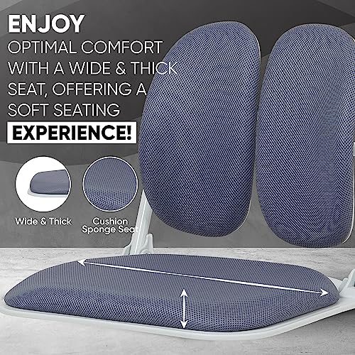 Ergonomic Dual-Backrests Floor Chair with Back Support (Grey) | Reduce pressure on your back by up to 50% - color: Grey