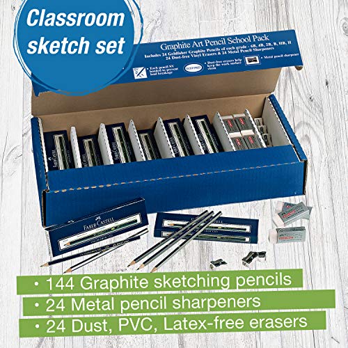 Faber-Castell Creative Studio Graphite Classroom Pack, 144 Pencils