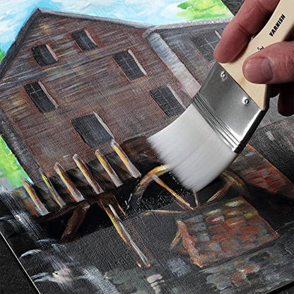 Jerry's Artarama InstaVar™ Gloss Picture Varnish & Varnish Brush Sets - Perfect for Varnish Paintings, Artists, Professionals, Restoration, & More! - 33.8oz Bottle w/ Set of 6 Brushes - size: 33.8oz Bottle & Brushes