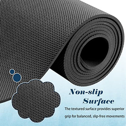 LEIFIDE 10 Pack Yoga Mat Bulk 68'' x 24'' x 4mm Thick Yoga Mat - color: Black