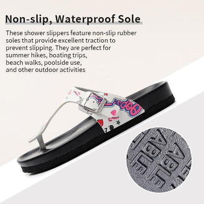 Women Arch Support Flip Flops – Adjustable - color: Animal Prints, size: 5