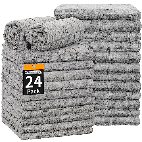 Hand Towels for Bathroom, 24 Pack 25''*15'' Microfiber Grey Bath Hand Towels, Quick Dry Lint Free Soft Absorbent Bulk Washcloths Decorative Fingertip Towels for Hotel Travel Kitchen - color: Grey, size: 24 Pack