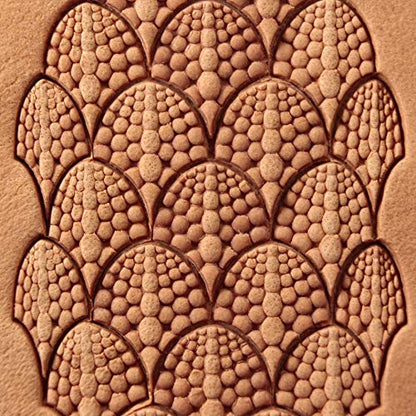 DandS ltd Leather Stamp Tool Kit, Dragon Scale, Professional Steel Craft Tool for Leatherworking, Embossing, Carving & Stamping Leather Projects, Belts & DIY Projects Compatible with Mallet #392KIT - color: Dragon Scale Kit