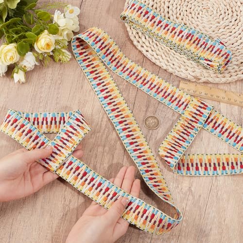 1 Box 2Pcs Yoga Mat Carrying Strap Adjustable Holder Roller Skate Leash Shoulder Straps Colorful Resuable Skiing Wide Jacquard Embroidered Handle Carrier Sling Set for Ski Boots Skating