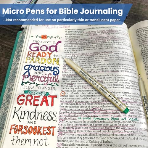 12 Colored Micro Pens 05, Fineliner pens Waterproof Archival Ink Micro Pen Set, Drawing Art Pens for Illustrating, Journaling, Bible Zentangle Supplies