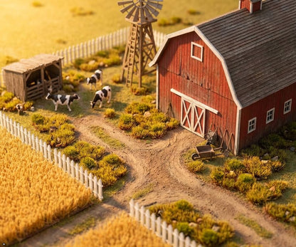 Kai Dream Miniature Static Grass and Stone Bush Clusters for Diorama, Train Landscape, Railroad Scenery, Wargaming (Autumn Yellow) - color: Autumn Yellow