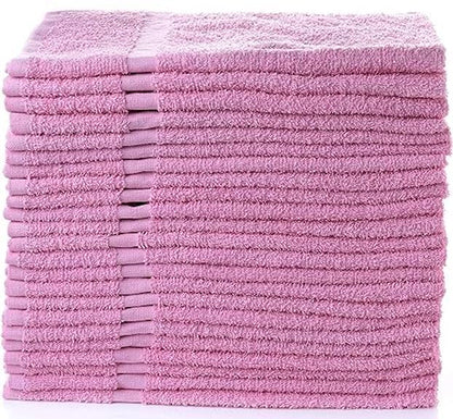 Simpli-Magic Cotton Set, Hand Towels, 16 in x 27 in, Pinky, Pack of 12 - color: Pink, size: 16 in x 27 in