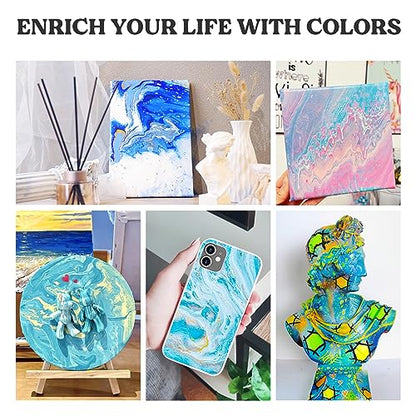 LET'S RESIN 17oz Silicone Split Cup with Handle, 5 Channels | Thick reusable 500 ml cup has five channels and a handle for controlled acrylic paint pouring and resin art - size: 1 Cup (17 oz)