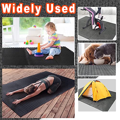 Kangler 20 pcs Gym Mats Set - EVA Foam Puzzle Floor Mats, High-Density Interlocking Foam Floor Tiles Home Workout Exercise Mats for Play-Room Garage Pool Treadmill Garage Kitchen Flooring