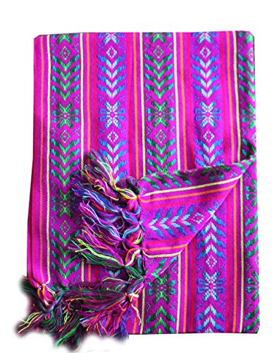 Del Mex Mexican Rebozo Shawl Blanket Doula - color: Electric Purple, size: Regular (6 ft x 2.5 ft)