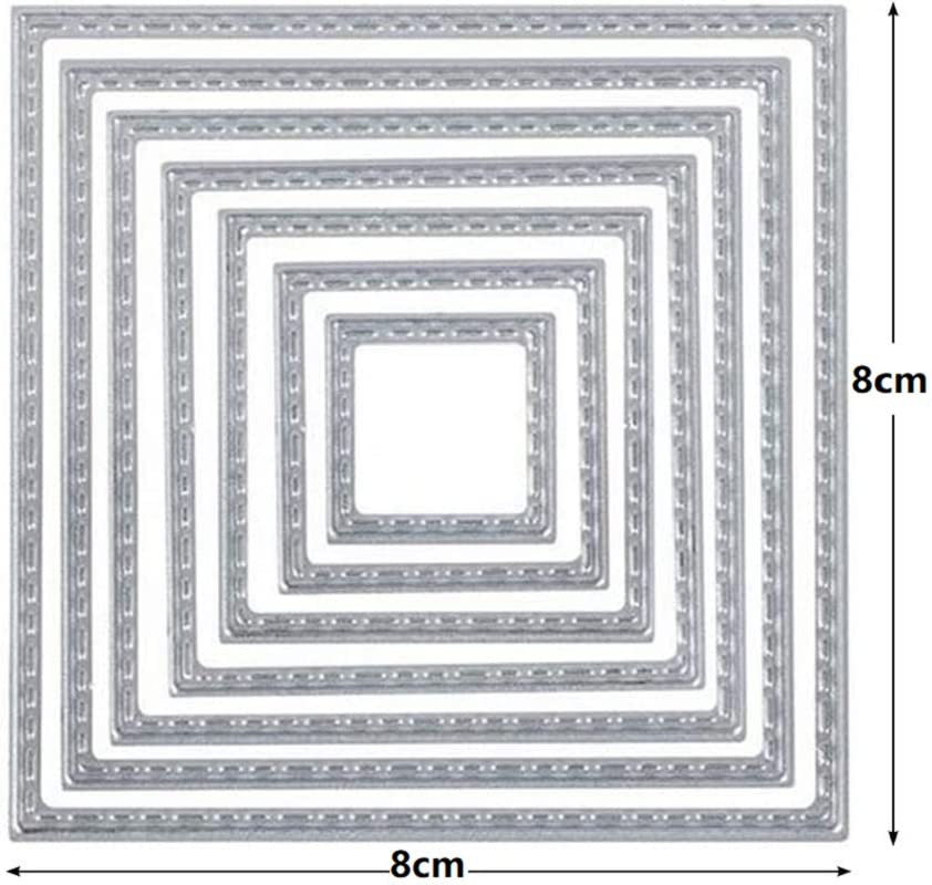 Cutting Dies Handmade DIY Paper Cards Album Decoration Stencils Template Embossing for Card Scrapbooking Craft (Square-Self) - style: Square