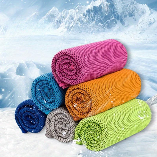 1pc Cooling Towels, Breathable Gym Towels for Neck and Face, Men & Women Workout Towel, Sweat Towel for Gym Yoga, Camping, Fitness, Running, Travel, Black