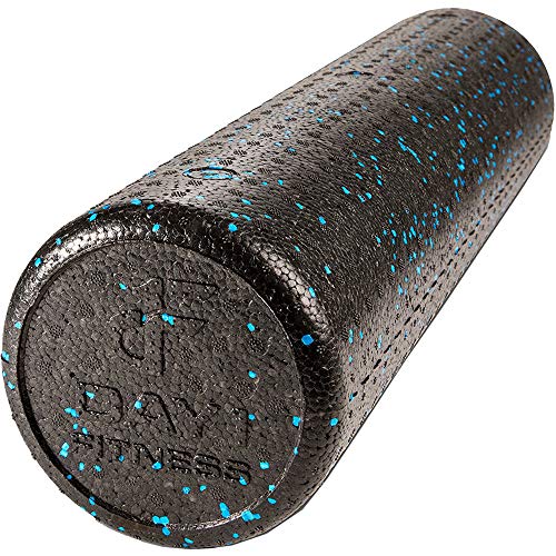 High-Density Foam Roller - color: Blue Speckled, size: 24"