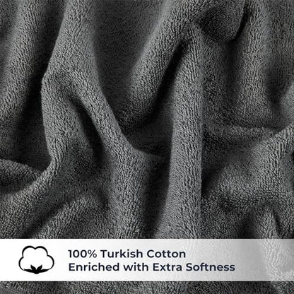 NUKURA 12’’ x 40’’ 100% Cotton Sweat Towel for Gym, Extra Soft & Durable, Ideal for Running, Walking, Yoga, Pickleball, Padel, Grey Neck Towels, 450 GSM - color: Dark Grey
