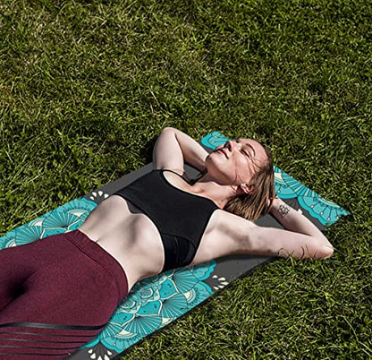 nuveti Yoga Mat Print Extra Thick TPE Non Slip Fitness Exercise Mat with Carrying Bag,72"x24" Extra Thick 6MM Exercise & Workout Mat for Yoga, Pilates Fitness and Floor Exercises - color: MX