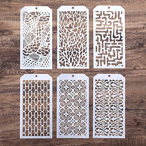 DIY Decorative Stencil Template for Scrapbooking Painting on Wall Furniture Crafts,Set of 6 (Seamless Geometry) - color: Seamless Geometry
