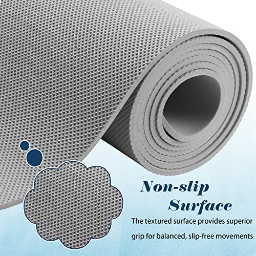 LEIFIDE 10 Pack Yoga Mat Bulk 68'' x 24'' x 4mm Thick Yoga Mat - color: Gray