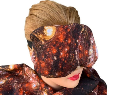 Eye Mask Lavender Eucalyptus, Sinus, Herbal Pack, Hot Cold Pack, Heat Wrap,Organic, Flax Seed, Microwave Therapy, Sleep Mask, Yoga Meditation Eye Pillow, Celestial Orange