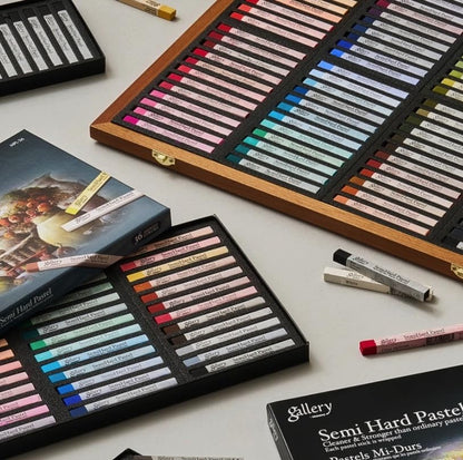 Mungyo Gallery Semi-Hard Pastels Cardboard Box Set of 24 - Assorted Colors