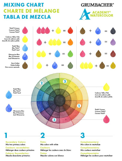 Grumbacher Academy Watercolor Get a Start in Art Set, Includes Watercolor Paper, Mixing Guide, Brush, Palette, Kneaded Eraser and More (AWSTARTSET)