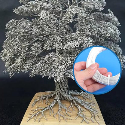 18 Gauge Aluminum Craft Wire, 164FT 1mm Bendable Metal Wire for Jewelry Making, Wreath Making, Beading (Silver) - color: Silver