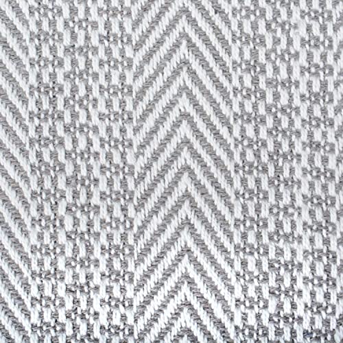 DII Herringbone Striped Collection Cotton Throw Blanket, 50x60, Gray - color: Gray, size: 50x60"