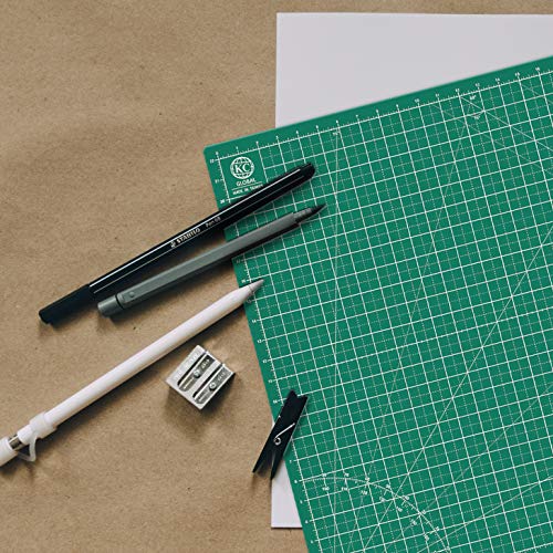KC GLOBAL A2 (24"x18") Self-Healing Cutting Mat (Dark Green) - Sturdy, Reversible, Eco-Friendly, Non-Slip. Premium Desk Mat for Crafters, Quilters, and Hobbyist - color: Dark Green, size: 24"L x 18"W