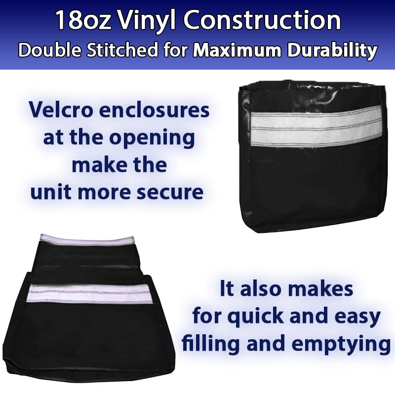 Durable Sandbag Covers Heavy Duty Vinyl with D-Ring | Commercial Grade 18oz PVC, 21" Square Sand Bags, 50lb Capacity Anchor Weight Covers for Inflatables, Tents, Tarps - color: Light Green