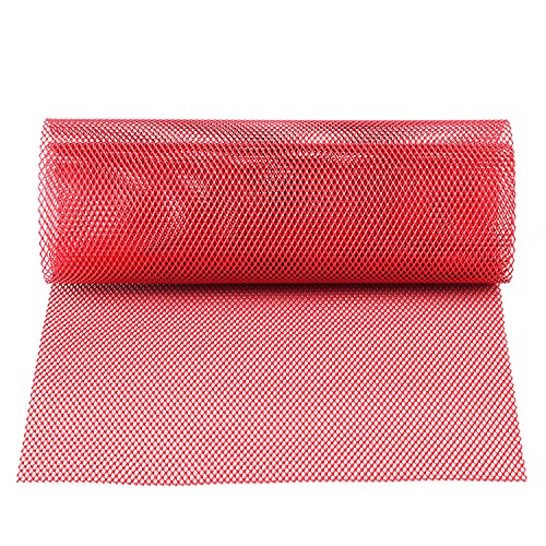 AggAuto Universal 40"x13" Car Grill Mesh 4x8mm Rhombic Hole Red | Aluminum Alloy Automotive Grille Insert Bumper, One of the Most Multifunctional Shape Grids 100x33cm - size: 4x8mm Rhombus - Red