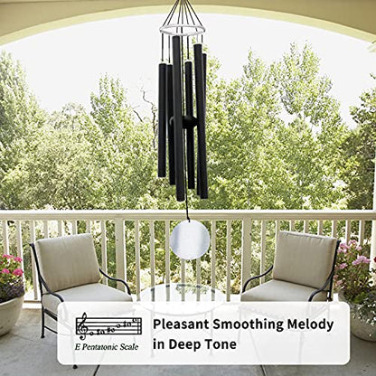 ASTARIN Wind Chimes Outdoor Large Deep Tone - size: 36“ Black