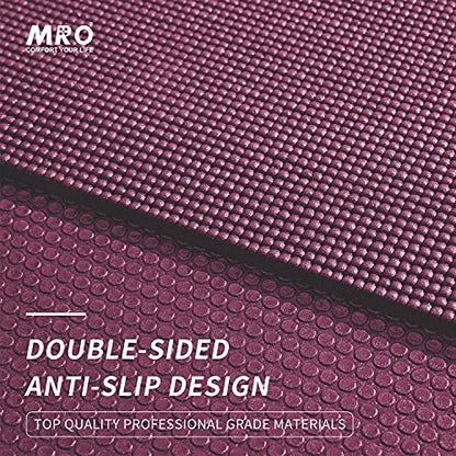 MRO Extra Large Yoga Mat, 12'x6'/9'x6'/7'x5'/6'x4' (9MM) - color: Purple, size: 6*4 FT