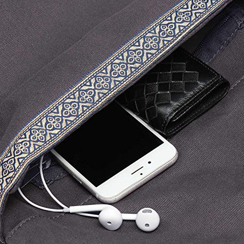 Ewedoos Canvas Yoga Mat Bag Fits Most Mats Yoga Bag with Large Storage Pockets to Hold More Accessories Ideal for Pilates Workout Gifts & Travel - color: Gray