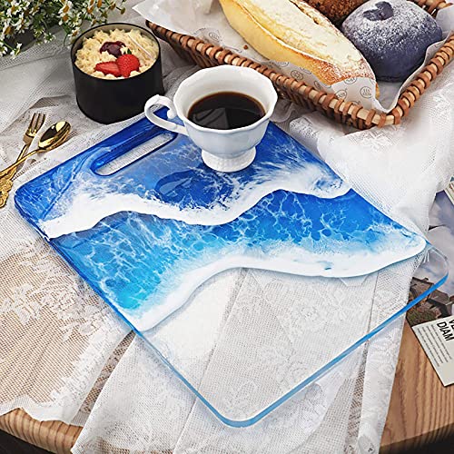 13-inch Large Cutting Board Epoxy Resin Tray Silicone Molds 2-Count | Make Extra Large Serving Trays & Platters; Works with Versatile Materials Like Concrete, Cement & Resin; 13-Inch Height - color: Rectangular Cutting Boards (Set of 2)