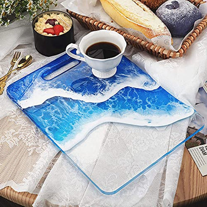 13-inch Large Cutting Board Epoxy Resin Tray Silicone Molds 2-Count | Make Extra Large Serving Trays & Platters; Works with Versatile Materials Like Concrete, Cement & Resin; 13-Inch Height - color: Rectangular Cutting Boards (Set of 2)