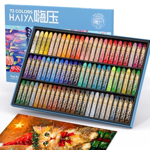Paul Rubens Oil Pastels, 72 Vibrant Colors Soft Oil Pastels | Creamy & Easy to Blend Oil Pastels for Artists & Beginners. Ideal for Drawing, Sketching and Painting - style: 72 Basic Colors