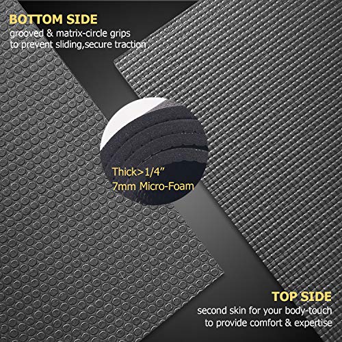 GXMMAT Large Yoga Mat 12'x6'/10'x6'/6'x8'(7mm) - color: Black Real, size: 6*10 FT