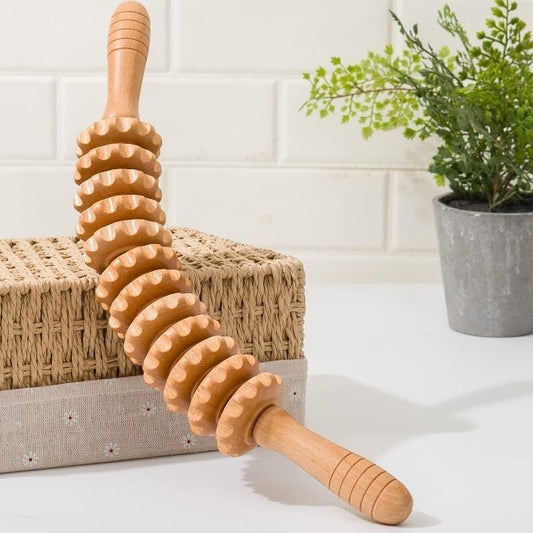 Curved Wood Therapy Massage Roller Tools, Wooden Fascia Massage Roller, Wood Body Sculpting Tools