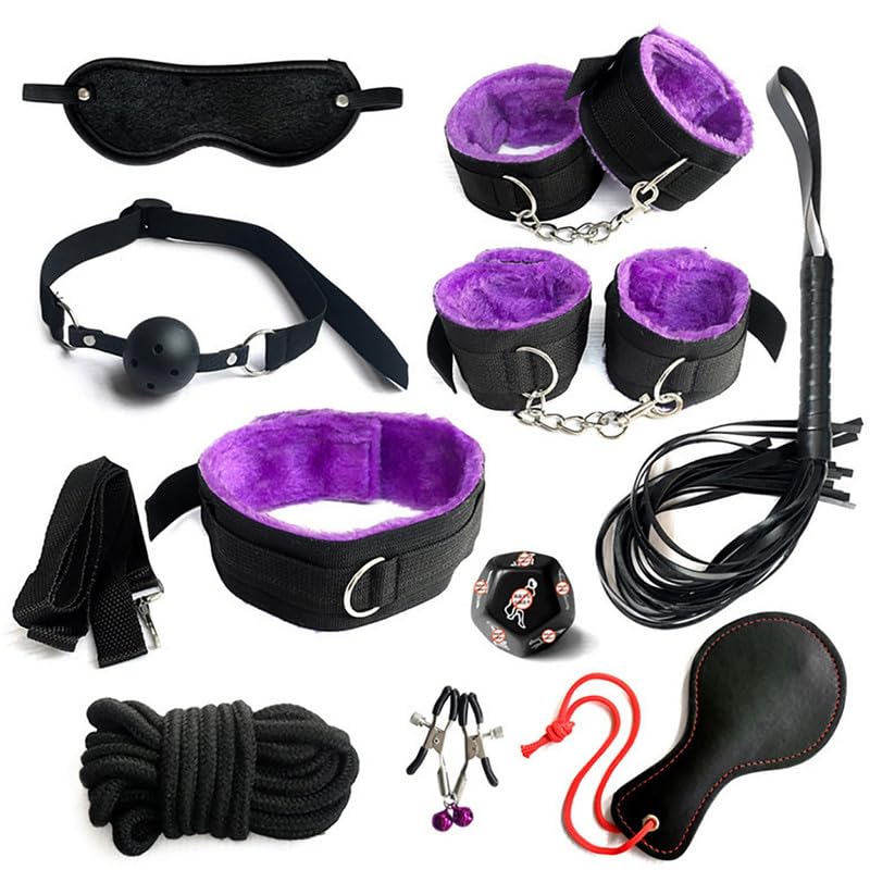 10-Piece Nylon Yoga Endurance Kit, Stylish Stretch Band, Complete Small Tools, Stamina Building, Mutual Training Home Fitness Combo (Purple)+Y15 - color: ( Purple )