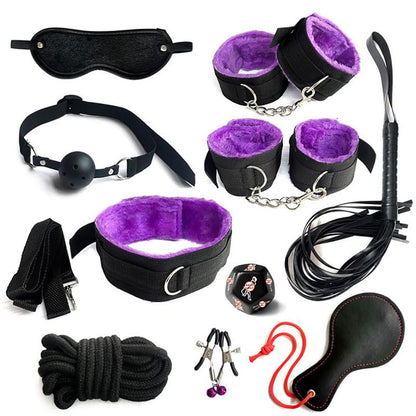 10-Piece Nylon Yoga Endurance Kit, Stylish Stretch Band, Complete Small Tools, Stamina Building, Mutual Training Home Fitness Combo (Purple)+Y15 - color: ( Purple )