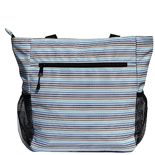 ESVAN Original Floral Tote Bag Large Shoulder Bag with Multi Pockets for Gym Travel Beach Daily Bags - color: A6