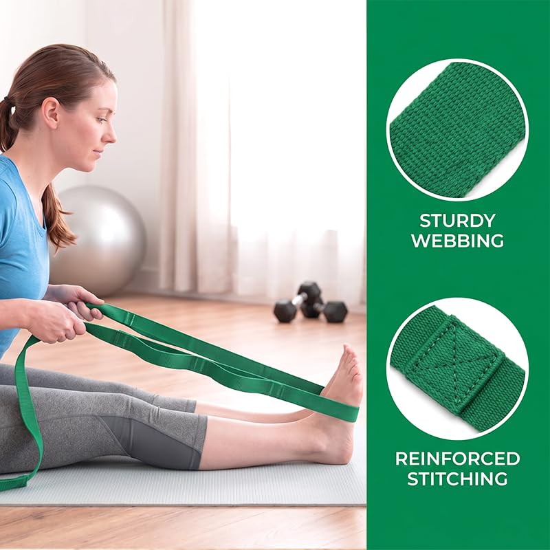 1PCS Exercise Band, Yoga Mat Strap Resistance Bands with Handles for Exercise,Yoga, Gym