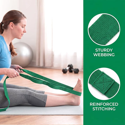 1PCS Exercise Band, Yoga Mat Strap Resistance Bands with Handles for Exercise,Yoga, Gym