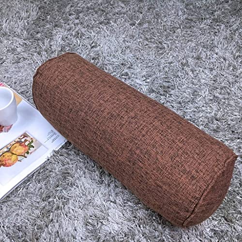 Neck Roll Pillow - color: Brown (Linen)