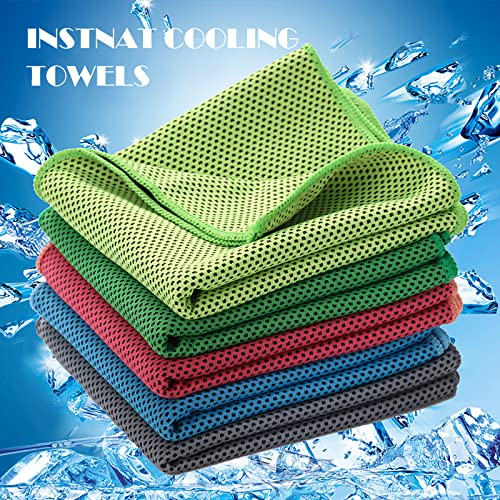 Pack of 20 Cooling Towel 40x12'' Ice Towel for Neck and Face Microfiber Chilly with Bag Breathable Yoga Gym Stay Cool Towels Sweat Rag for Workout Running Camping Pilates Beach, Red - color: Red