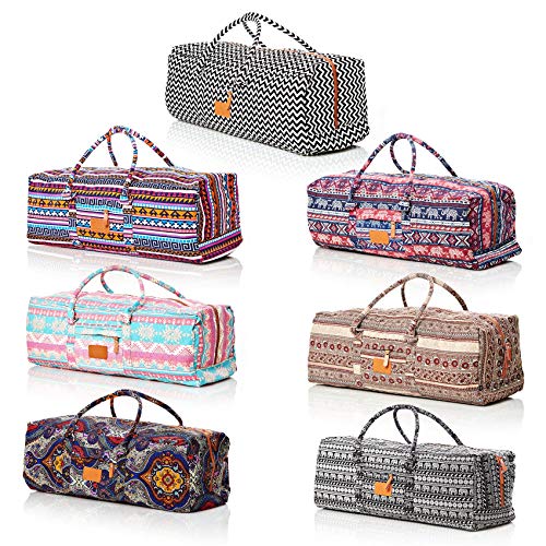 #DoYourYoga Full-Zip Extra Large Yoga Mat Tote Bag with Multi-Functional Storage Pockets for Sports Gym Pilates »Ghanpati« - color: BrownStyle