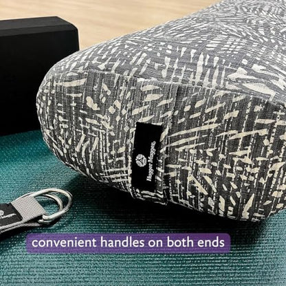 Hugger Mugger Standard Yoga Bolster - Firm, Supportive, Handmade, Durable - color: Rain