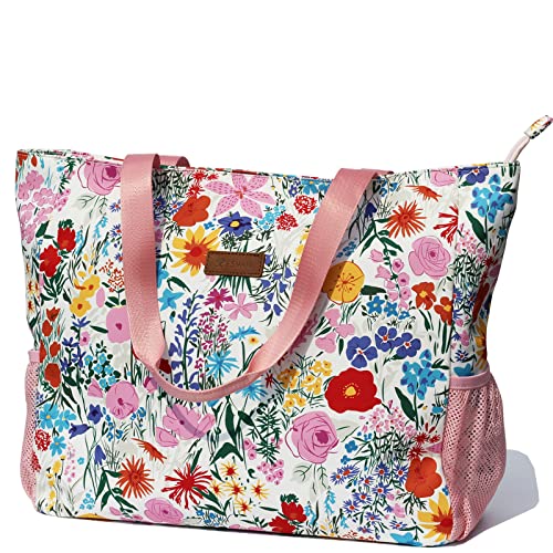 ESVAN LARGE BEACH BAG Water Resistant Lightweight 20 inch Women Oversize Tote Bag for Gym Beach Travel Pool Yoga Nurse - color: A6