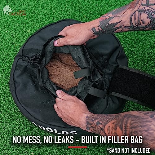 WOLF TACTICAL Sandbag Workout Bag Sand Bags for Weight Training Workout Sandbag Fitness Sand Bag - color: 150 LB (Red)