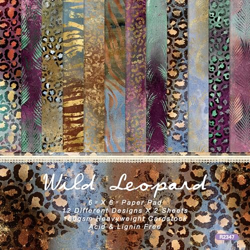 YASMEN Scrapbook Paper Pad, 6x6 Single-Sided Cardstock Paper Pad for Card Making, Journals, Planner, DIY Envelopes, Greeting Cards, Gift Card, Decorative Art Craft -24 Sheets - color: R2347 - 6×6
