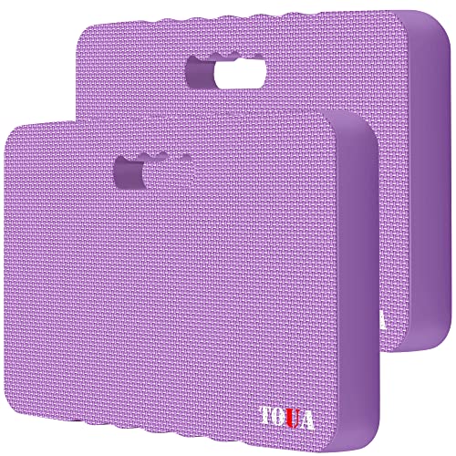 TOUA Kneeling Pad Thick Extra Large High Density Foam Comfort Kneeling Pad for Work Gardening Yoga Exercise Garden Knee Pad, Purple 2 Pack - color: Purple, size: Large - 2 Pack